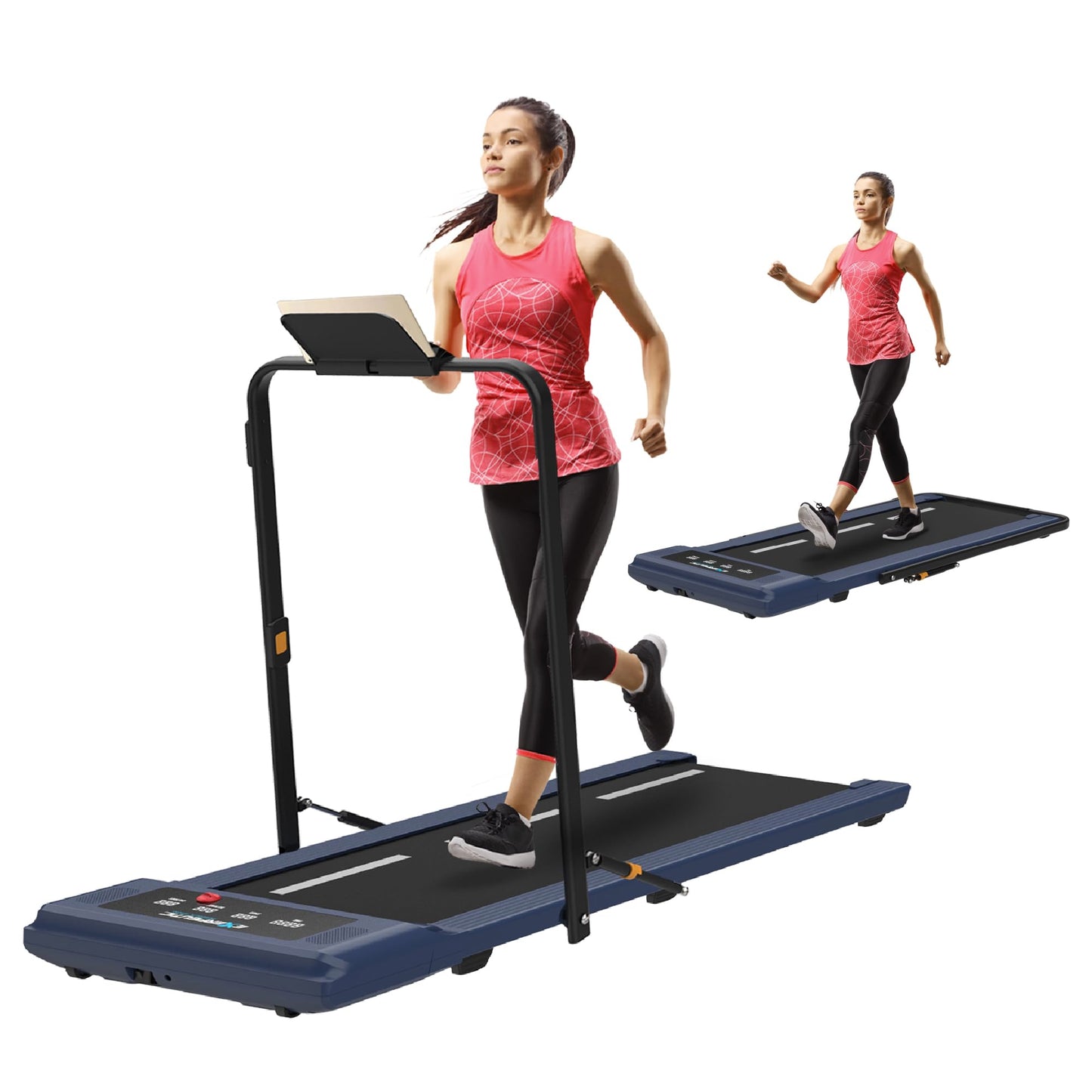 2 IN 1 Treadmill - Exerpeutic 400 Lb - Heavy-Duty Walking Exercise Treadmill