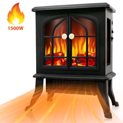DOMLYM 1500W/750W Electric Fireplace Heater