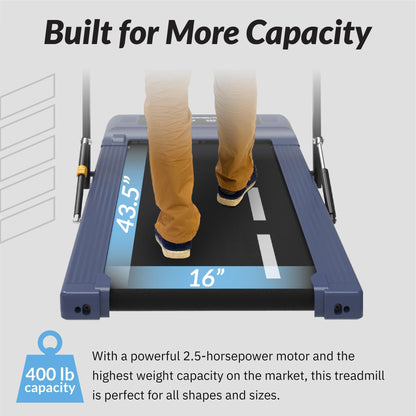 2 IN 1 Treadmill - Exerpeutic 400 Lb - Heavy-Duty Walking Exercise Treadmill